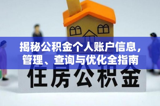 临潭揭秘公积金个人账户信息，管理、查询与优化全指南