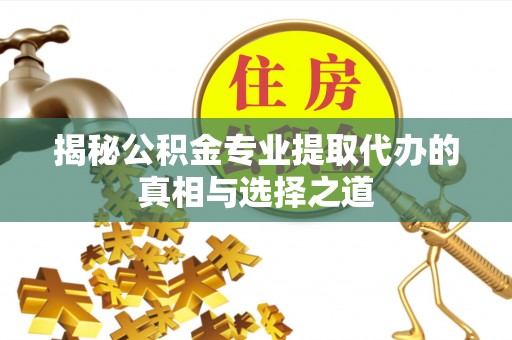 临潭揭秘公积金专业提取代办的真相与选择之道
