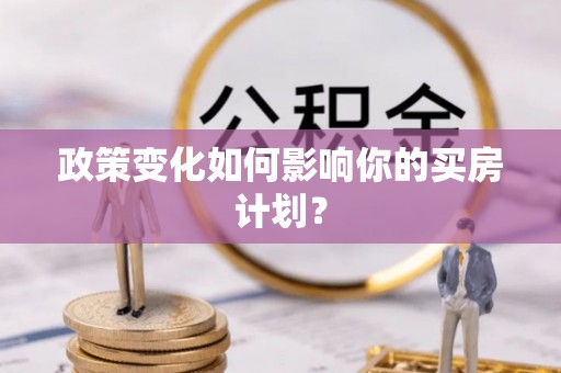 临潭政策变化如何影响你的买房计划？